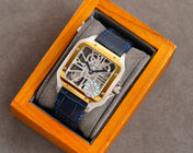 SANTOS 2 TONE GOLD STEEL SKELETON