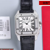 SANTOS 100XL 42MM DIAMOND STEEL CASE
