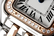 PANTHERE DE CARTIE 22MM QUARTZ ROSE GOLD STEEL WHITE DIAL