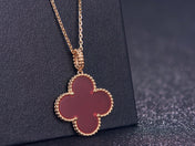 CLOVER PINK GOLD NECKLACE