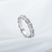 SERPENTI RING SILVER DIAMOND PAVED 3MM