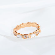 SERPENTI RING PINK GOLD DIAMOND MOP 3MM
