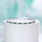 GREEN SPINEL MINI DIAMOND BRACELET