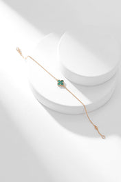 CLOVER BRACELET MALACHITE 1 MOTIF