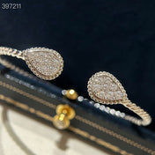 BOHEME DIAMOND SILVER OPEN BRACELET