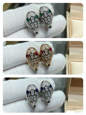 SERPENT DIAMOND STUD EARRINGS