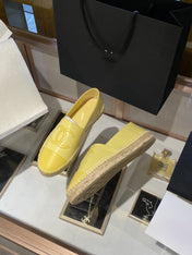 ESPADRILLES YELLOW LAMBSKIN