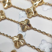 CLOVER 5 MOTIF PINK GOLD BRACELET