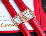 TANK MUST SMALL PINK GOLD LEATHER STRAP WHITE DIAL