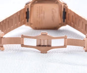 SANTOS LADY 35.1MM AUTOMATIC PINK GOLD DIAMOND BEZEL