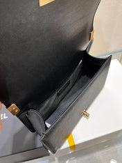 BOY BAG MEDIUM 25 BLACK CAVIAR GOLD HARDWARE