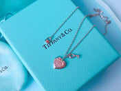 HEART AND KEY SILVER NECKLACE