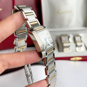 TANK FRANCAISE 28 GOLD STEEL WHITE DIAL
