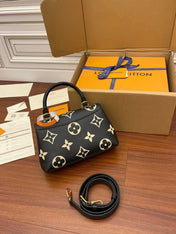 MADELEINE BLACK BIOCOLOR MONOGRAM EMPREINTE LEATHER