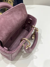 LADY D-JOY 16 MICRO PURPLE LAMBSKIN