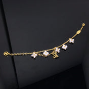 LV LOGO 6 MOTIF STAR AND SUN GOLD BRACELET