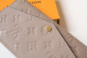 SARAH WALLET BEIGE MONOGRAM EMPREINTE 19CM