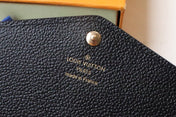 SARAH WALLET BLACK MONOGRAM EMPREINTE 19CM
