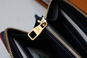 CLEMENCE WALLET 20CM BLUE RED MONOGRAM EMPREINTE LEATHER