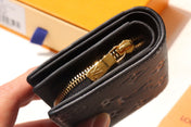 CLEA WALLET 12CM BLACK MONOGRAM EMPREINTE LEATHER