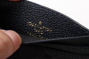 CHARM CARD HOLDER BLACK MONOGRAM CANVAS