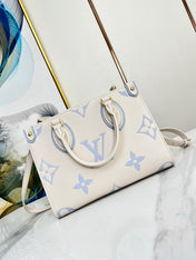 ONTHEGO 25 WHITE PURPLE MONOGRAM CANVAS