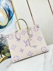 ONTHEGO 35 WHITE PURPLE MONOGRAM CANVAS
