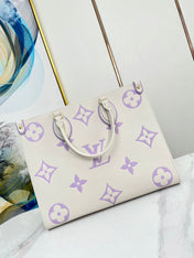 ONTHEGO 35 WHITE PURPLE MONOGRAM CANVAS