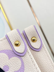 ONTHEGO 35 WHITE PURPLE MONOGRAM CANVAS