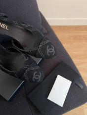 high slingbacks black denim
