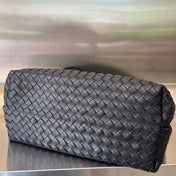 BV LARGE ANDIAMO 45CM BLACK LAMBSKIN