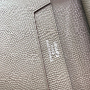BEARN COMPACT WALLET 12 IN MEDIUM BROWN EPSOM LEATHER