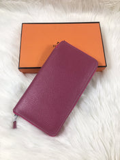 HM SILK'IN CLASSIC WALLET 20 BURGUNDY GRAINED CALFSKIN