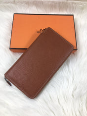 HM SILK'IN CLASSIC WALLET 20 RUSSET GRAINED CALFSKIN
