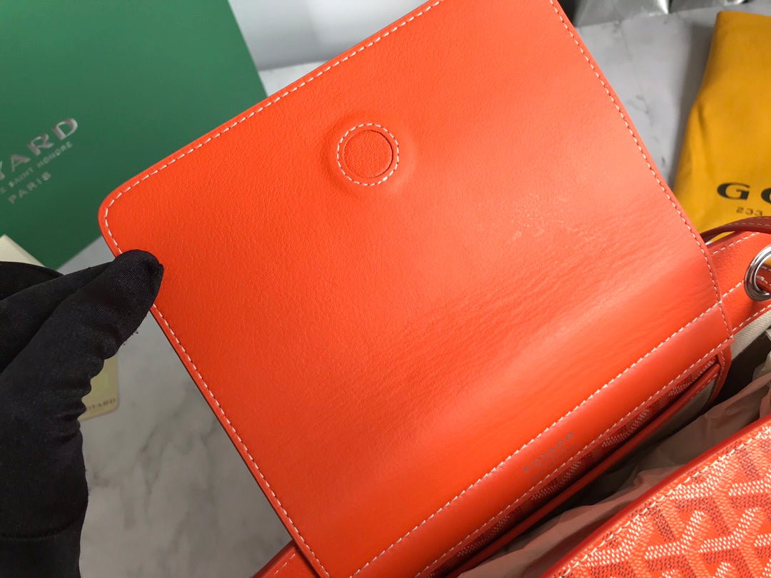 GOYA 26S ROUETTE PM TOTE BAG 30MM IN ORANGE CANVAS AND CALFSKIN