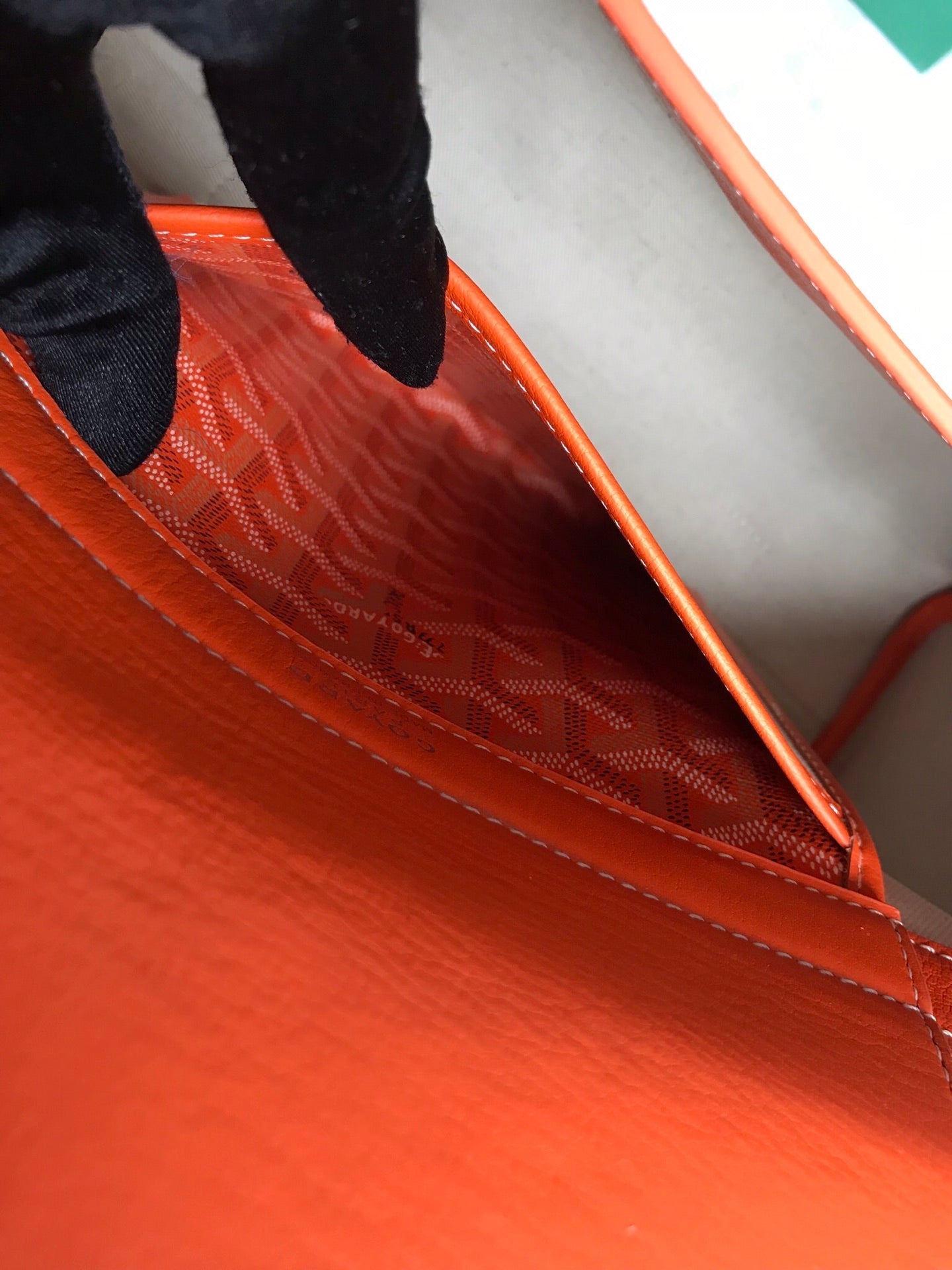 GOYA 26S ROUETTE PM TOTE BAG 30MM IN ORANGE CANVAS AND CALFSKIN
