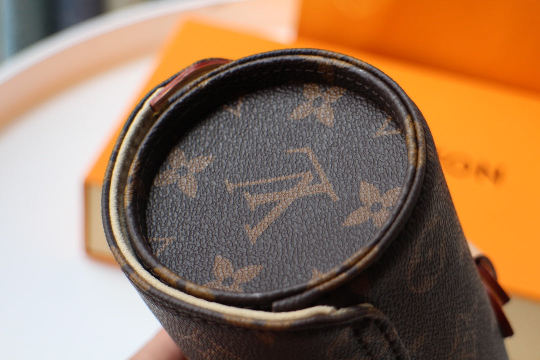 LV 25S ASTUCCIO PER 3 OROLOGI 20 IN BROWN MONOGRAM CALFSKIN