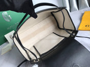 GOYA 26S ROUETTE PM TOTE BAG 30MM IN BLACK AND BROWN CANVAS AND CALFSKIN