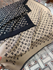 LV SCARF 200 CM IN WOOL MIX SILK 737209