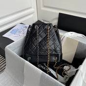 CC GRABRIELLE SMALL 24 BACKPACK IN BLACK CALFSKIN