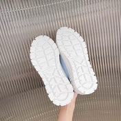 PRADA 26S WEDGE SNEAKERS 50MM IN LIGHT BLUE NYLON FABRIC