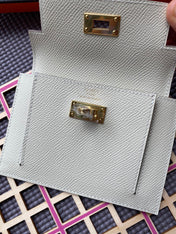 HM Kelly Pocket 13.5 White Epsom Ghw