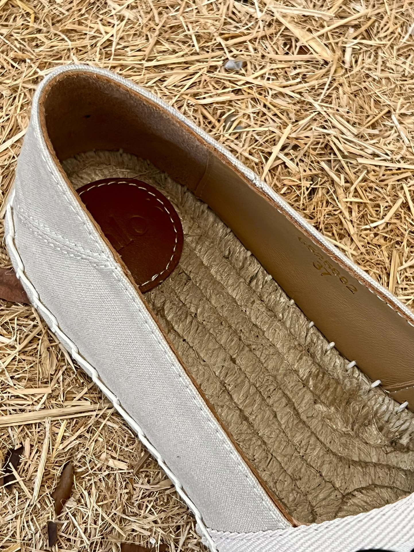 CHLOÉ 26S ESPADRILLE LOAFERS IN LIGHT BEIGE CANVAS