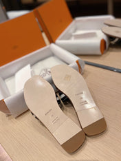 0RAN SANDALS IN BLACK CALFSKIN AND WHITE CANVAS