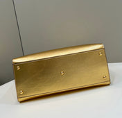 SHINE LARGE 35 TOTE IN GOLDEN CALFSKIN