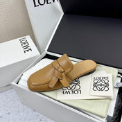 LW GATE BELTED MULE CAMEL CALFSKIN