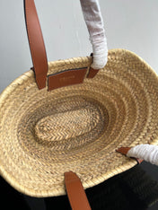 TRIPHOME 35 BEIGE MOROCCAN RAFFIA FIBERS BAG