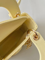 MICRO LADY 12 BAG IN LIGHT YELLOW LAMBSKIN