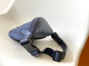 LV 25S DISCOVERY BUMBAG 44 IN DARK BLUE EMBOSSED MONOGRAM ECLIPSE CALFSKIN