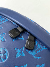 LV 25S DISCOVERY BUMBAG 44 IN DARK BLUE EMBOSSED MONOGRAM ECLIPSE CALFSKIN